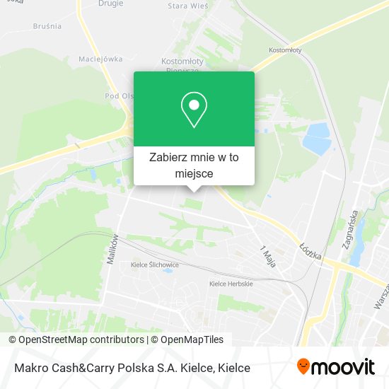 Mapa Makro Cash&Carry Polska S.A. Kielce