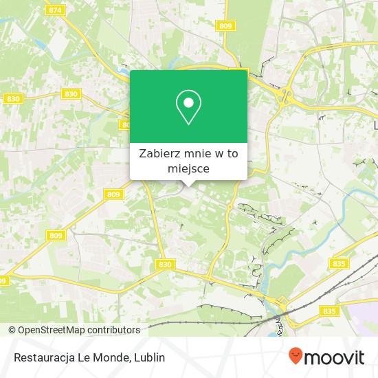 Mapa Restauracja Le Monde