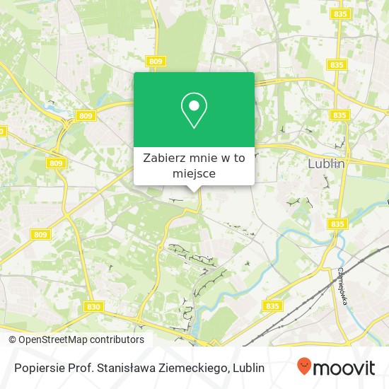 Mapa Popiersie Prof. Stanisława Ziemeckiego