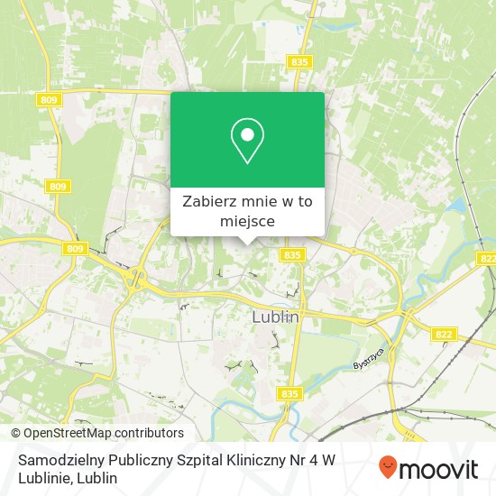 Mapa Samodzielny Publiczny Szpital Kliniczny Nr 4 W Lublinie
