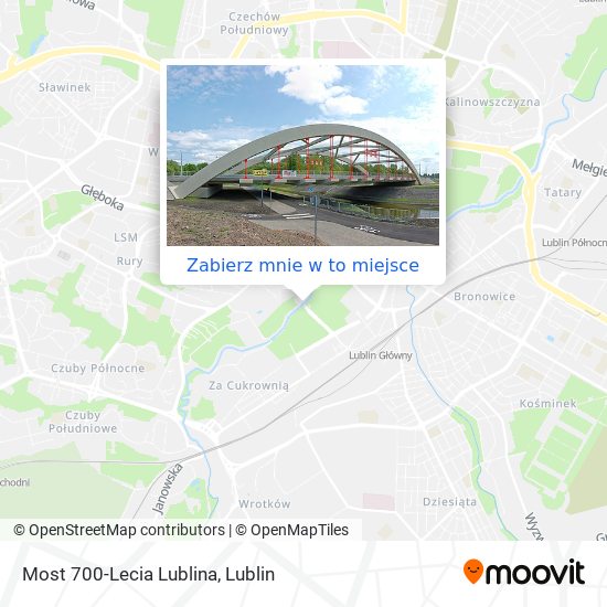 Mapa Most 700-Lecia Lublina