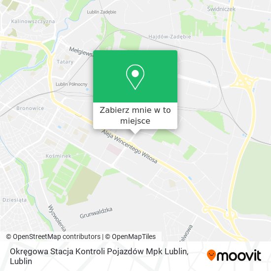 Mapa Okręgowa Stacja Kontroli Pojazdów Mpk Lublin