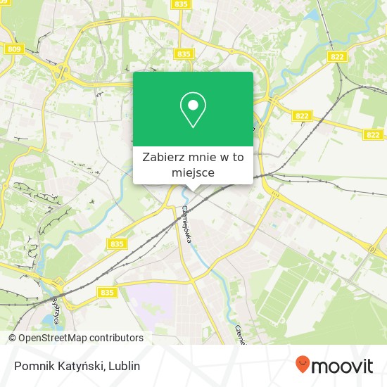 Mapa Pomnik Katyński