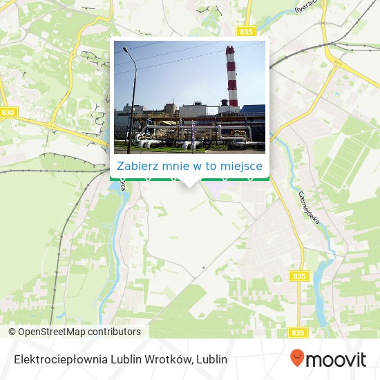 Mapa Elektrociepłownia Lublin Wrotków