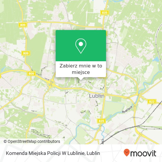 Mapa Komenda Miejska Policji W Lublinie