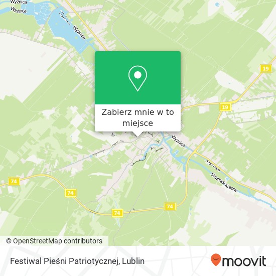 Mapa Festiwal Pieśni Patriotycznej
