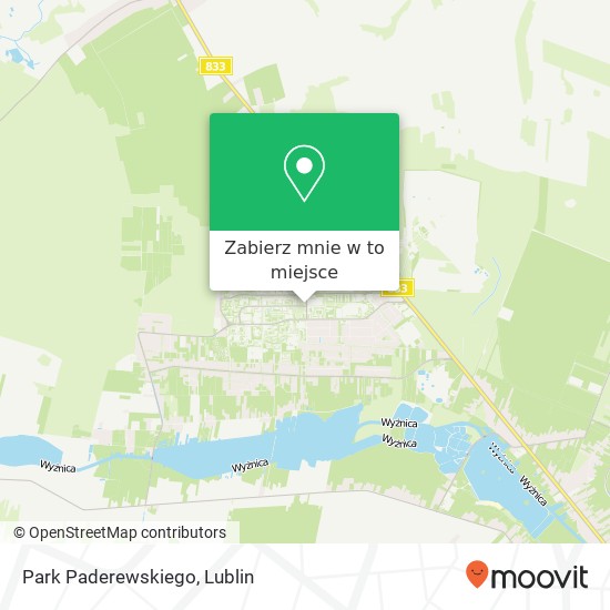 Mapa Park Paderewskiego
