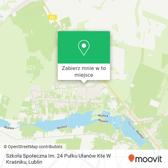 Mapa Szkoła Społeczna Im. 24 Pułku Ułanów Kte W Kraśniku