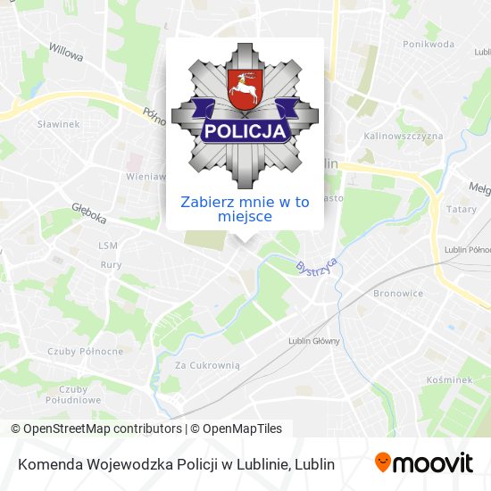 Mapa Komenda Wojewodzka Policji w Lublinie