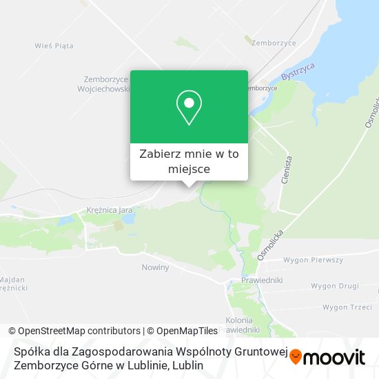 Mapa Spółka dla Zagospodarowania Wspólnoty Gruntowej Zemborzyce Górne w Lublinie