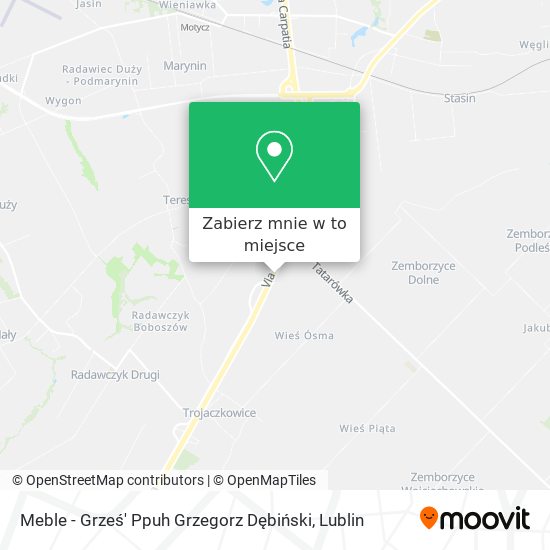 Mapa Meble - Grześ' Ppuh Grzegorz Dębiński