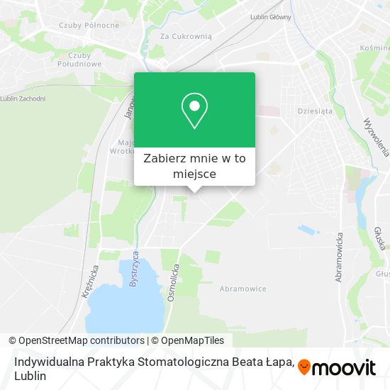 Mapa Indywidualna Praktyka Stomatologiczna Beata Łapa