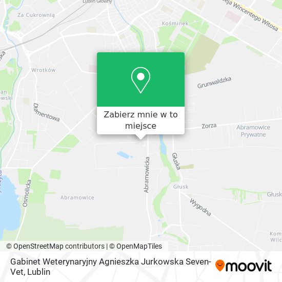 Mapa Gabinet Weterynaryjny Agnieszka Jurkowska Seven-Vet