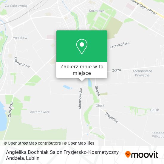 Mapa Angielika Bochniak Salon Fryzjersko-Kosmetyczny Andżela