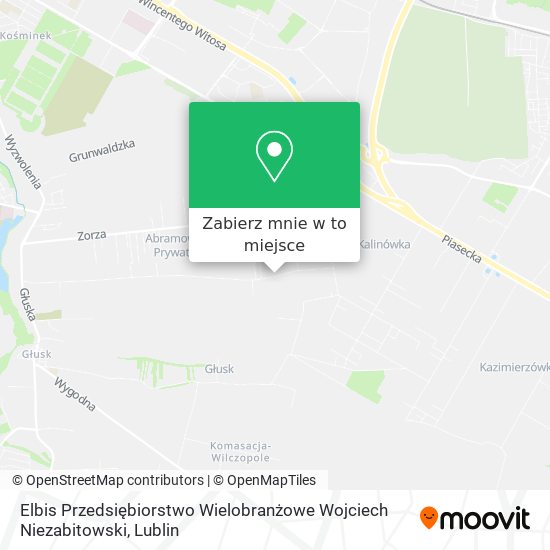 Mapa Elbis Przedsiębiorstwo Wielobranżowe Wojciech Niezabitowski
