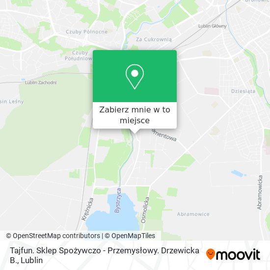 Mapa Tajfun. Sklep Spożywczo - Przemysłowy. Drzewicka B.