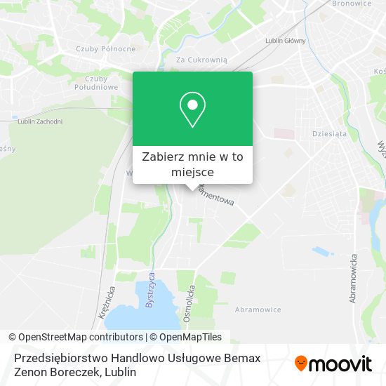 Mapa Przedsiębiorstwo Handlowo Usługowe Bemax Zenon Boreczek