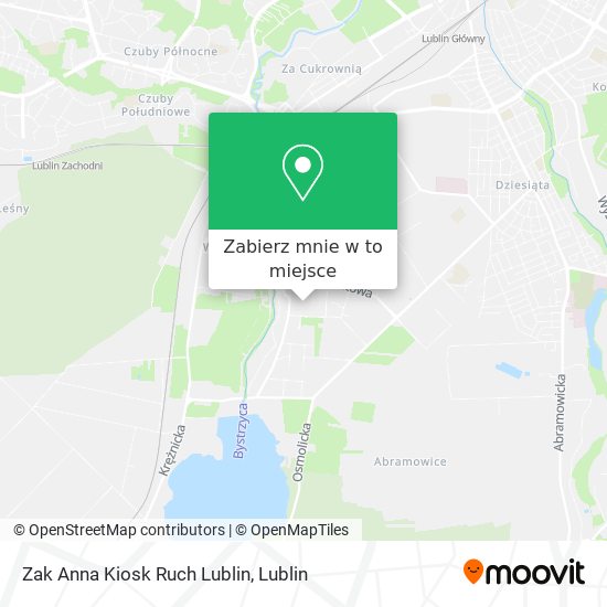 Mapa Zak Anna Kiosk Ruch Lublin
