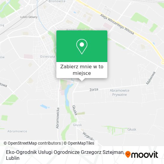 Mapa Eko-Ogrodnik Usługi Ogrodnicze Grzegorz Sztejman