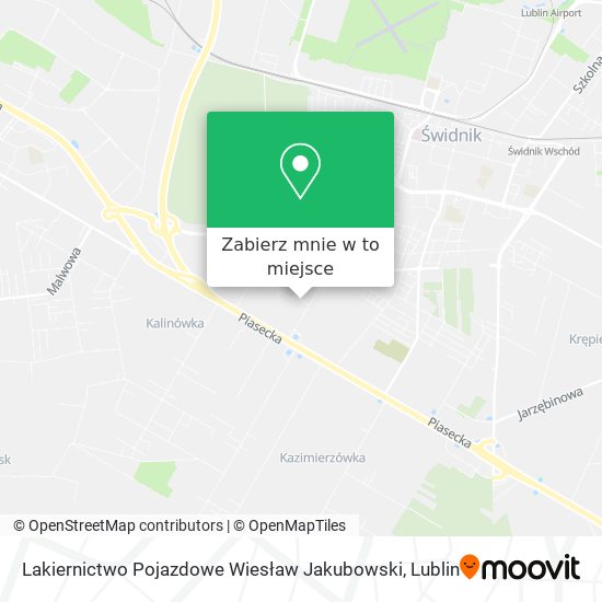 Mapa Lakiernictwo Pojazdowe Wiesław Jakubowski