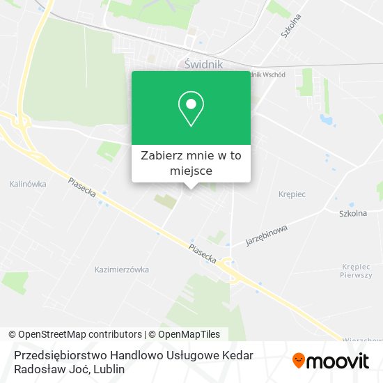 Mapa Przedsiębiorstwo Handlowo Usługowe Kedar Radosław Joć