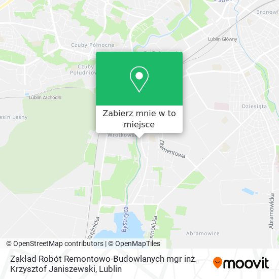 Mapa Zakład Robót Remontowo-Budowlanych mgr inż. Krzysztof Janiszewski