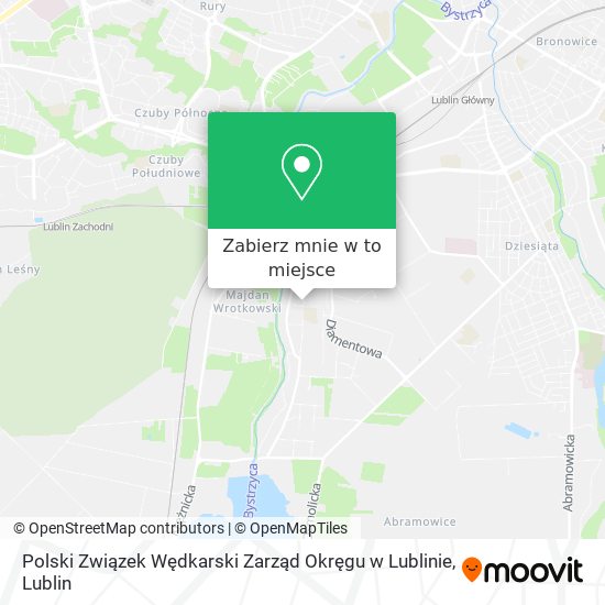 Mapa Polski Związek Wędkarski Zarząd Okręgu w Lublinie