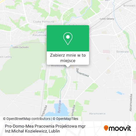 Mapa Pro-Domo-Mea Pracownia Projektowa mgr Inż.Michał Kozielewicz