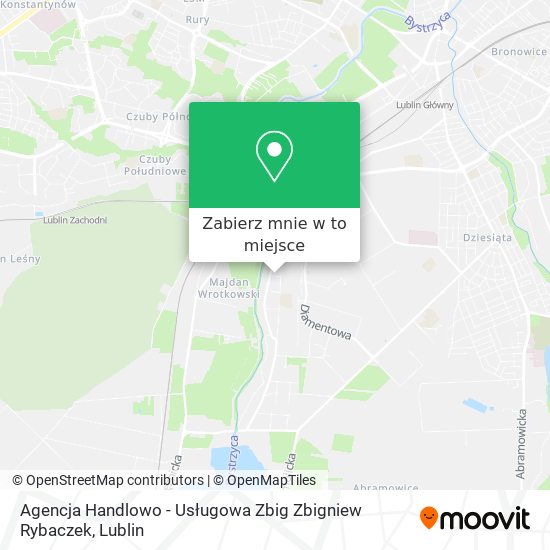 Mapa Agencja Handlowo - Usługowa Zbig Zbigniew Rybaczek
