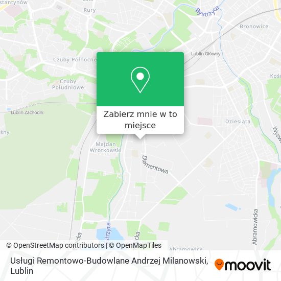 Mapa Usługi Remontowo-Budowlane Andrzej Milanowski