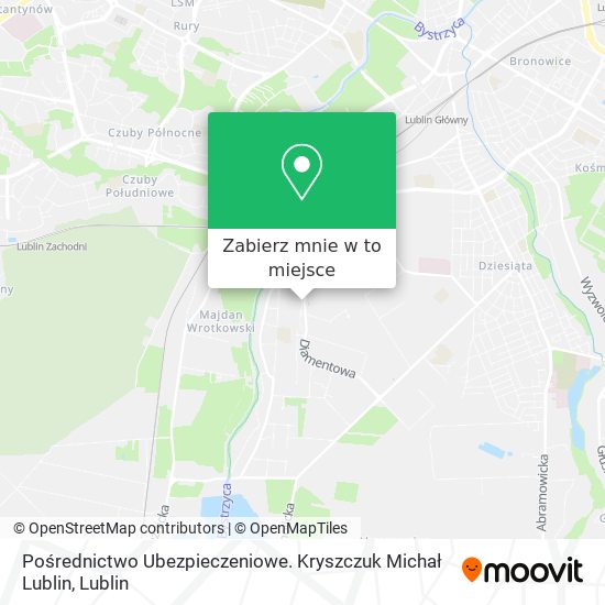 Mapa Pośrednictwo Ubezpieczeniowe. Kryszczuk Michał Lublin
