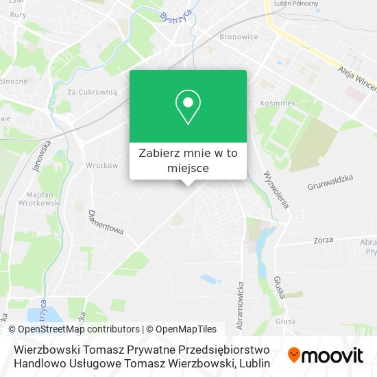 Mapa Wierzbowski Tomasz Prywatne Przedsiębiorstwo Handlowo Usługowe Tomasz Wierzbowski