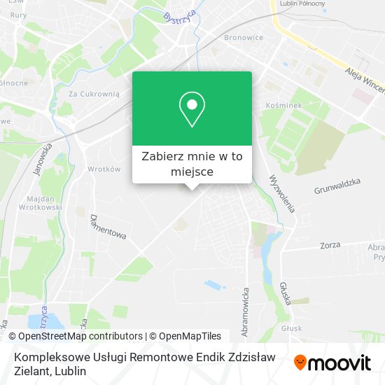 Mapa Kompleksowe Usługi Remontowe Endik Zdzisław Zielant