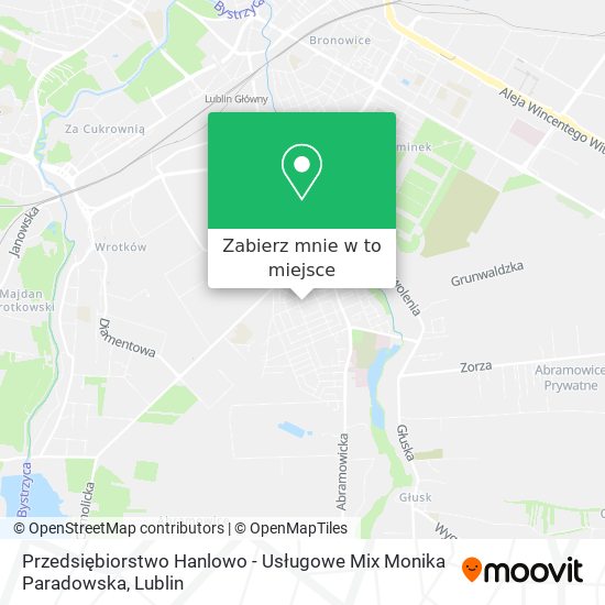 Mapa Przedsiębiorstwo Hanlowo - Usługowe Mix Monika Paradowska