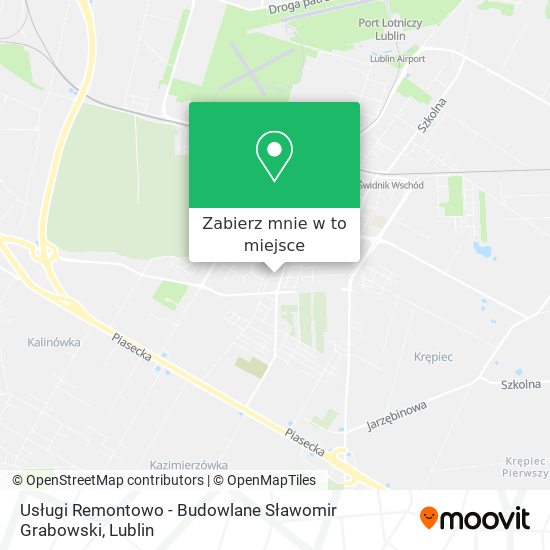 Mapa Usługi Remontowo - Budowlane Sławomir Grabowski