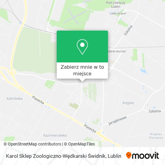 Mapa Karol Sklep Zoologiczno-Wędkarski Świdnik
