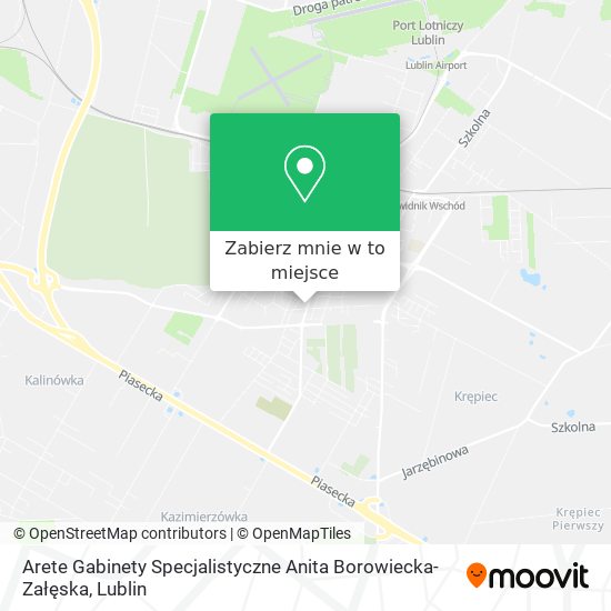 Mapa Arete Gabinety Specjalistyczne Anita Borowiecka-Załęska