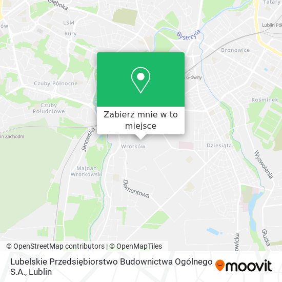 Mapa Lubelskie Przedsiębiorstwo Budownictwa Ogólnego S.A.