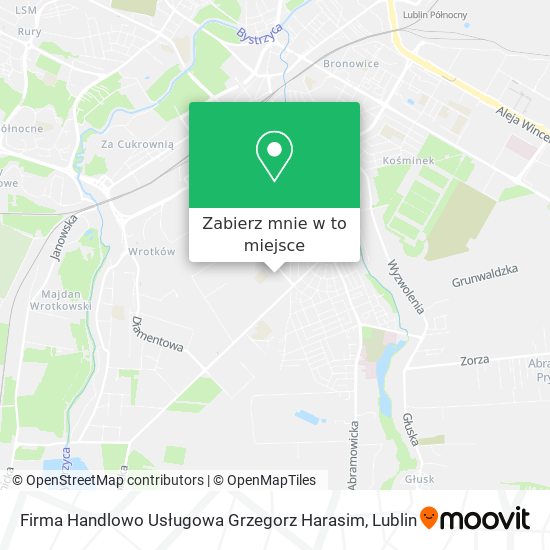 Mapa Firma Handlowo Usługowa Grzegorz Harasim