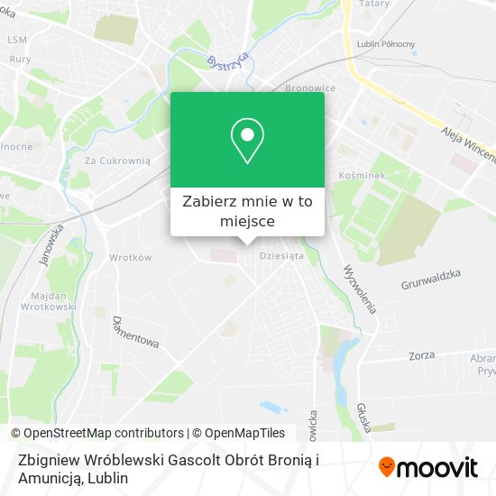 Mapa Zbigniew Wróblewski Gascolt Obrót Bronią i Amunicją