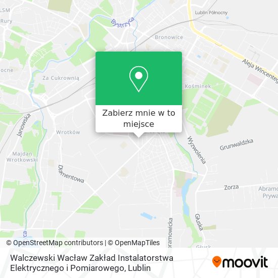 Mapa Walczewski Wacław Zakład Instalatorstwa Elektrycznego i Pomiarowego