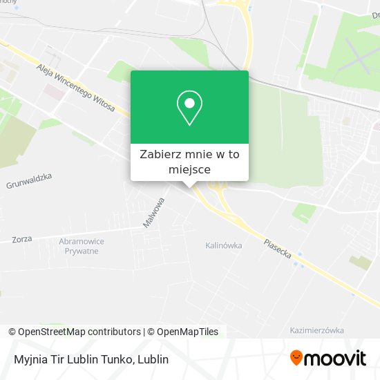 Mapa Myjnia Tir Lublin Tunko