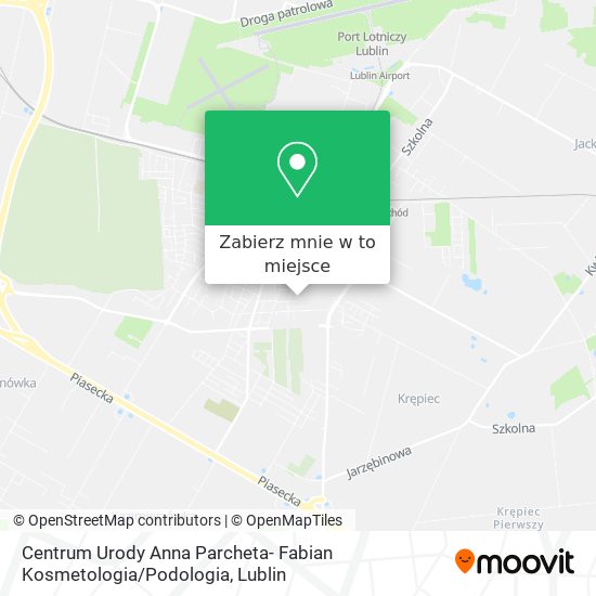 Mapa Centrum Urody Anna Parcheta- Fabian Kosmetologia / Podologia