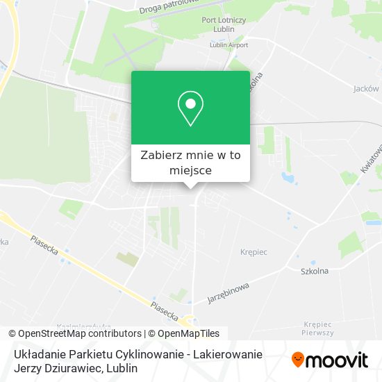 Mapa Układanie Parkietu Cyklinowanie - Lakierowanie Jerzy Dziurawiec