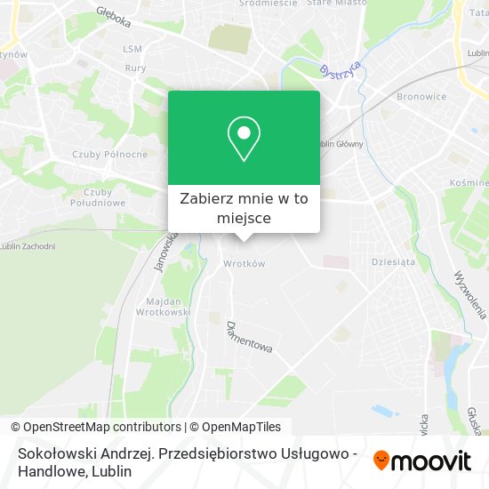 Mapa Sokołowski Andrzej. Przedsiębiorstwo Usługowo - Handlowe
