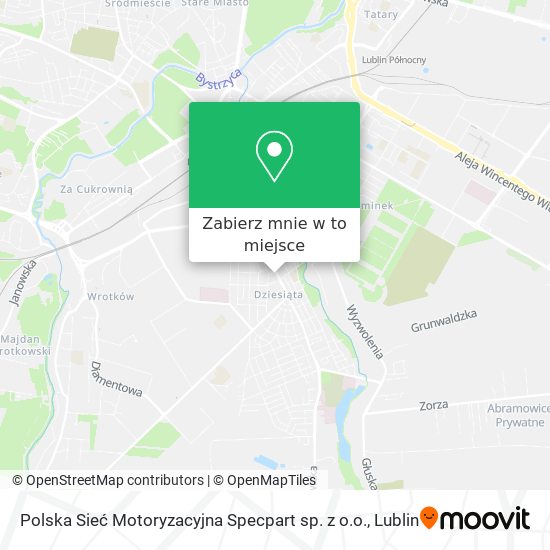 Mapa Polska Sieć Motoryzacyjna Specpart sp. z o.o.
