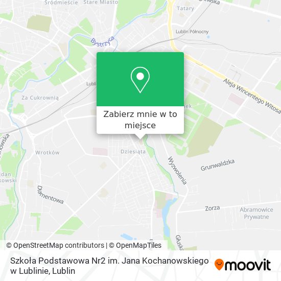 Mapa Szkoła Podstawowa Nr2 im. Jana Kochanowskiego w Lublinie