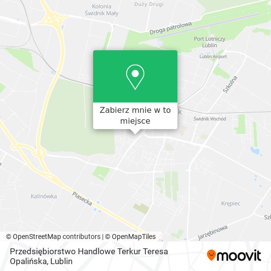 Mapa Przedsiębiorstwo Handlowe Terkur Teresa Opalińska