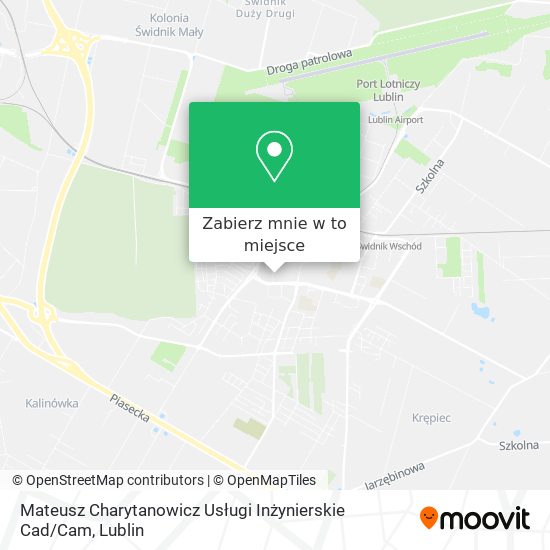 Mapa Mateusz Charytanowicz Usługi Inżynierskie Cad / Cam