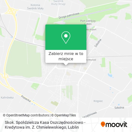 Mapa Skok. Spółdzielcza Kasa Oszczędnościowo - Kredytowa im. Z. Chmielewskiego